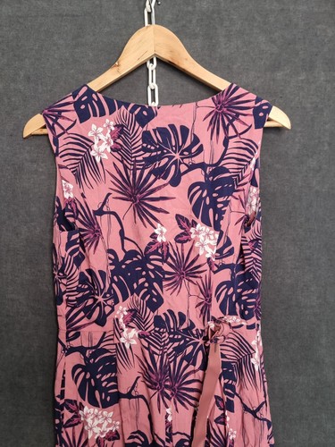modcloth x collectif dress size 8 floral sleeveless v neck belted - Picture 8 of 10