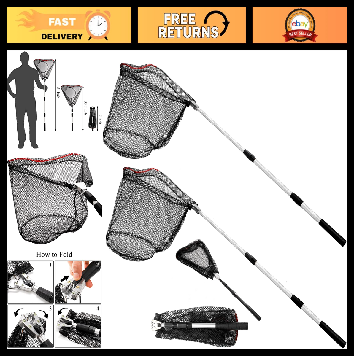 best extendable fishing net Collapsible a day on the water wouldnt be complete without the Telescoping Landing Net by Wakeman Outdoors Fishing Net with Telescoping Handle-