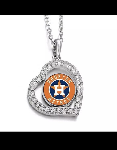 Houston Astros Jewelry Set Bundle Necklace Bracelet & Ring Adjustable Baseball - Picture 9 of 20