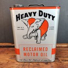 Vintage Heavy Duty Motor Oil 2 Gal Metal Graphic Can Gas Station Sign Los Angele