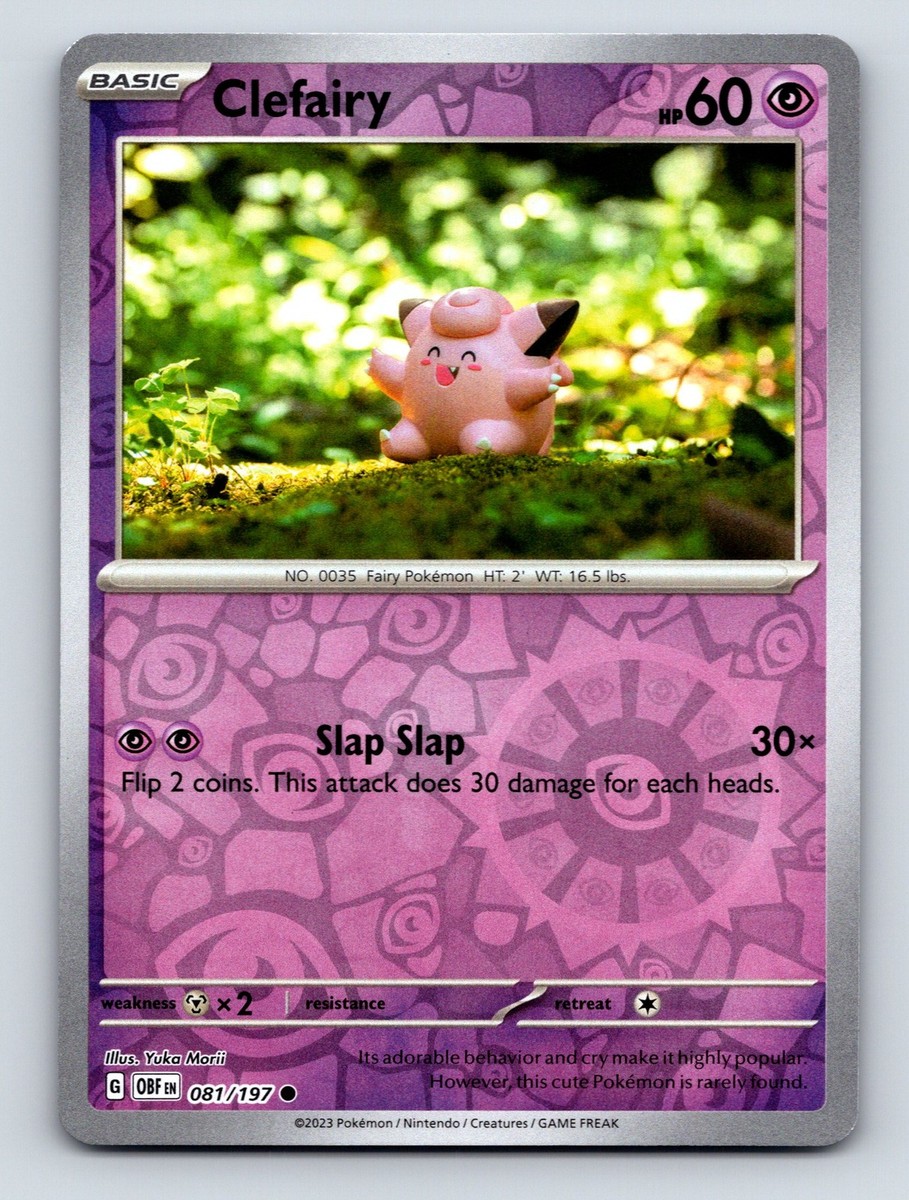 Basic Clefairy HP 60 Slap Slap Psychic Rarity Pink Fairy Pokémon