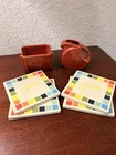 Fiesta Persimmon Mini Disc Pitcher And Sugar Caddy With  Coaster Set