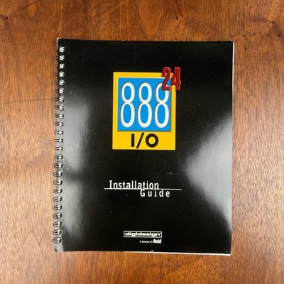 VINTAGE DIGIDESIGN 888/24 I/O INSTALLATION GUIDE
