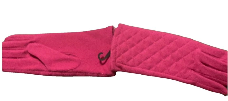 Luvas femininas Talbots acolchoadas rosa grande eco toque compatível com iPhone - Imagem 2 de 4