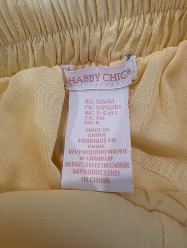 NWT Shabby Chic Girls Yellow Ruffle Sleeveless Tiered Summer Sundress Sz S 5/6 - Picture 3 of 8