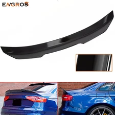 Highkick Rear Trunk Spoiler Wing for 2013-2016 Audi A4 B8.5 Sedan Gloss Black