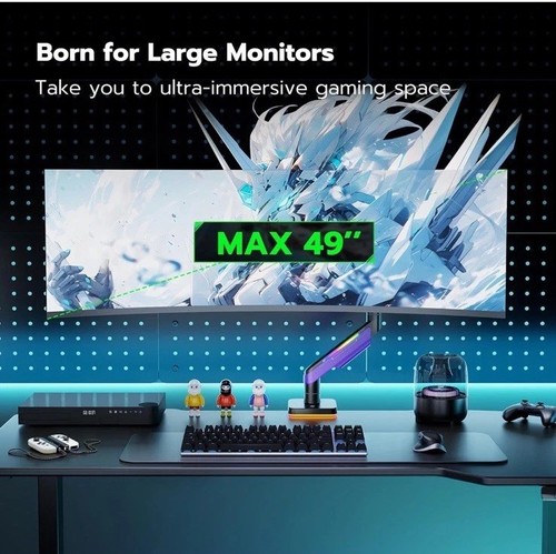 Ares Wing Monitor Mount for 17 to 49 Inch Curved and Ultrawide Purple - Afbeelding 3 van 6