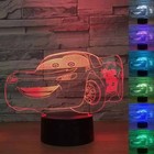 Cars Lightning McQueen 3D LED Night Light Touch Swift Desk Table Bed Lamp Gifts