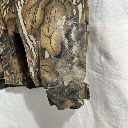 Vintage Mossy Oak Fall Foliage Mens Lg Hunting Jacket Realtree 90s Trophy Club - Picture 5 of 11
