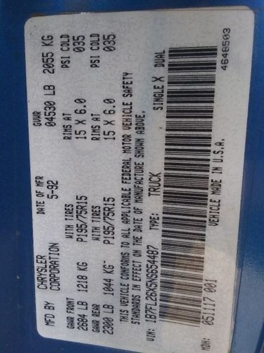 Temperature Control With AC Fits 88-96 DAKOTA 22409600 - Foto 8 di 8