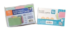 Ruled Tabbed and Ruled Index Cards - New