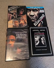 Denzel Washington Dvds/ Bluray - Equalizer, American Gangster +