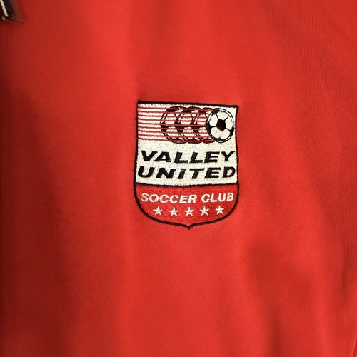 Vintage Puma Valley United Soccer Club Jacket Men’s L Red White Zip Up Training - Picture 7 of 21