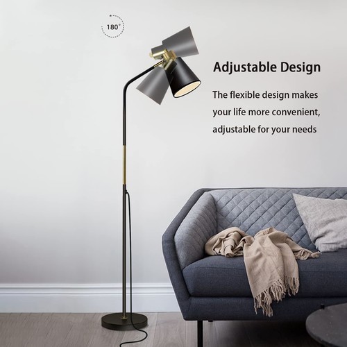 Floor Lamp, Industrial Floor Lamps for Living Rooms Rustic Farmhouse Reading ... - Picture 5 of 9