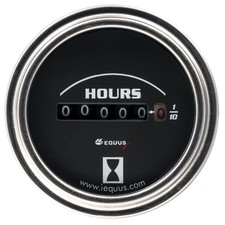 Equus 2 in. Chrome Hourmeter