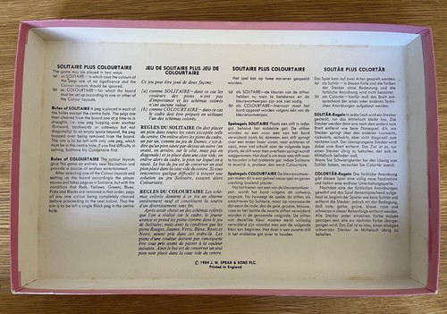 SOLITAIRE Plus COLOURTAIRE Vintage 1984 Spear's Games Board Game COMPLETE VGC - Picture 3 of 4