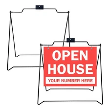 BLACK A- Frame Sidewalks Poster stand 22 x 18 Inch for Indoor Outdoor ( 2UNITS )