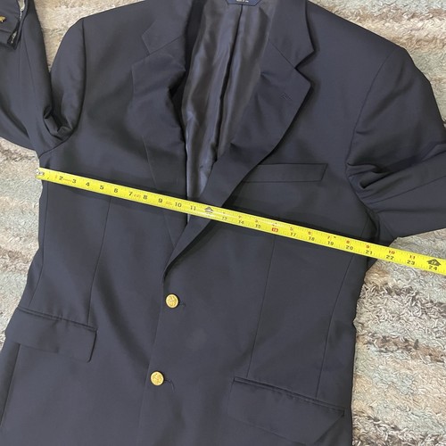 BROOKS BROTHERS LORO PIANA 100% Wolle Navy Zwei Knopf Blazer Gr. 42 USA - LESEN! - Bild 8 von 18