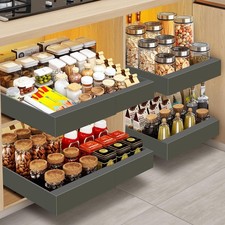 4 Pack Expandable Width 15.2"-26" Pull Out Cabinet Organizer 21" Deep with ...