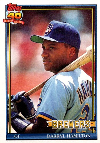 1991 Topps Darryl Hamilton Milwaukee Brewers #781 - Picture 1 of 2
