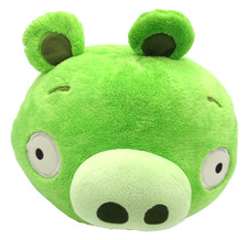 Angry Birds Green Pig Stuffed Plush 2010 Commonwealth 11" wide No sound Version