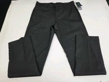 NWT Perry Ellis Portfolio Men's Slim-Fit  Black Dress Pants Poly 30/30 #7796