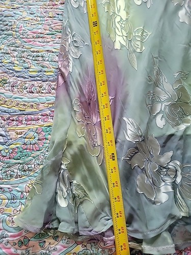 Abito slip vintage Bascoti taglia 2 misto seta burnout orlo arricciato fata capriccioso anni 90 - Foto 12 di 13