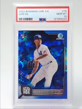 LUIS GIL 2022 BOWMAN CHROME SAPPHIRE ROOKIE BASEBALL RC PSA 10 Q4292