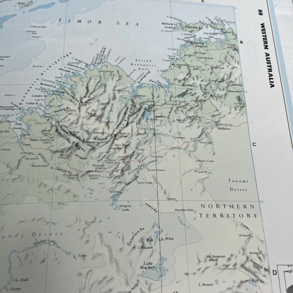 1992: Mapa da Austrália Ocidental Nova Zelândia PCW #88/89 Impressão Antiga Colecionável - Imagem 2 de 4