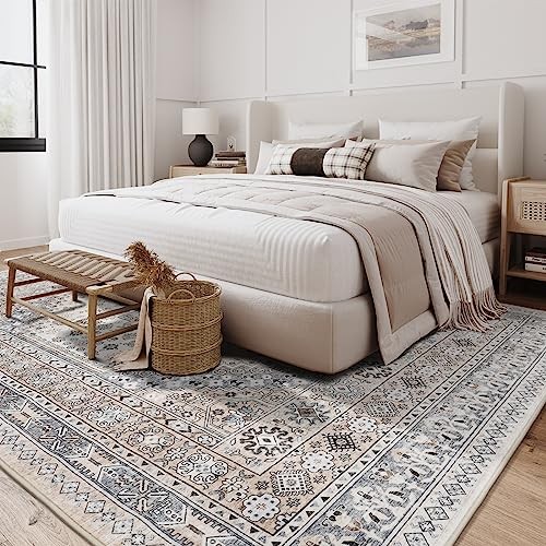 5x7 Area Rugs - Ultra-Thin Washble Rug, Stain Resistant Anti Slip 5'x7' Beige - Picture 8 of 8