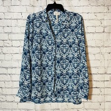 Laundry By Shelli Segal Women's Tops Long Sleeves Collared Button Down Shirt M
