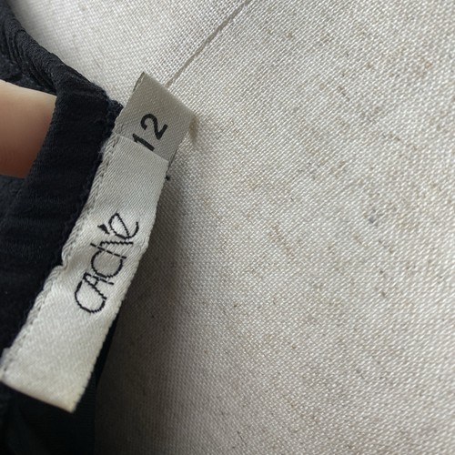 Top vintage cache 12 livelli seta perline nero stravagante gotico fuori spalla Y2K - Foto 4 di 9