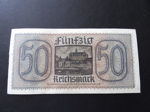 50 Reichsmark Genuine original banknote occupier territories 1939-1945 - Picture 2 of 8