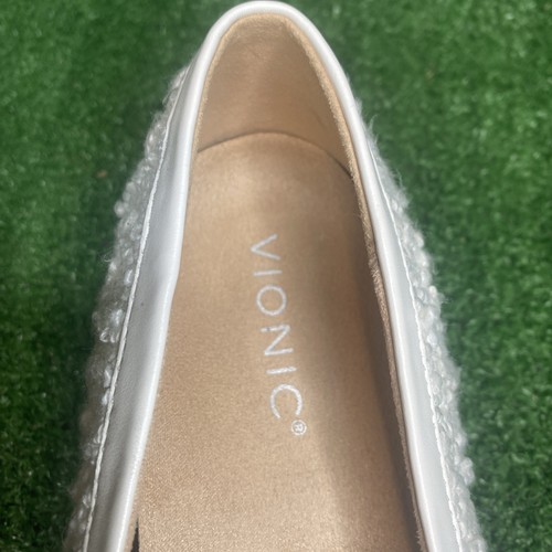 Vionic Mylene neue Damen-Slipper Größe 10 weiß Boucle-Loafer Freizeitschuhe kostenloser Versand - Bild 7 von 9