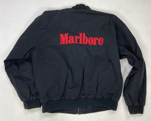 VINTAGE Marlboro Wendejacke Herren Medium schwarz 90er