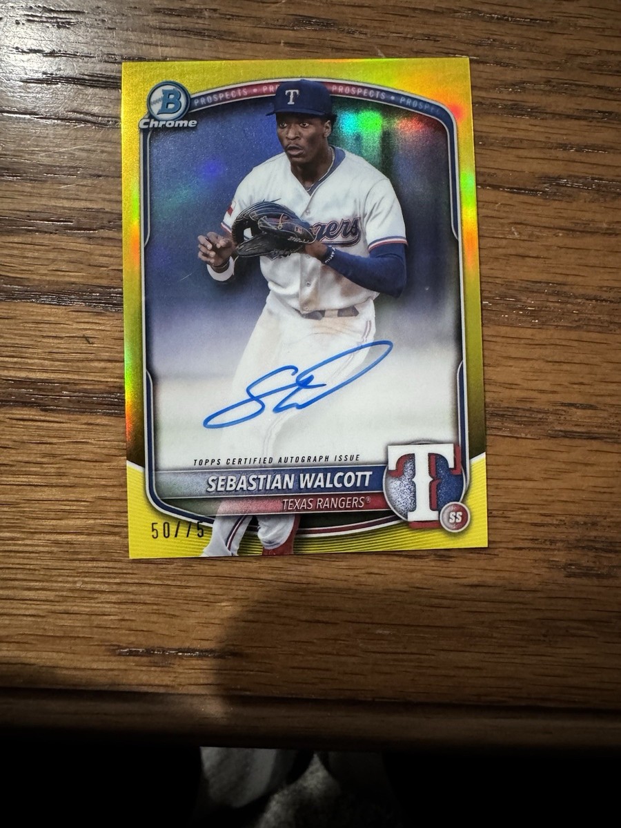Sebastian Walcott 2025 Bowman /75 Yellow Autograph Refractor