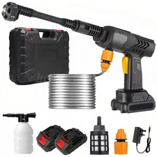 Cordless Electric High Pressure Water Spray Gun Portable Car Washer Cleaner Tool