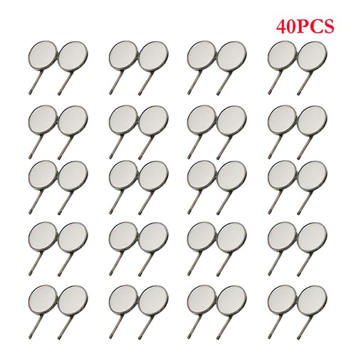 40 PIEZAS Mango de espejo bucal dental Acero inoxidable Reflector Superficie frontal #5 EE. UU. - Imagen 2 de 11