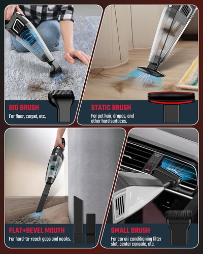 Handheld Vacuum Cordless, 9000PA Strong Suction, 2 Suction Modes, Fast Type-C... - Picture 3 of 6