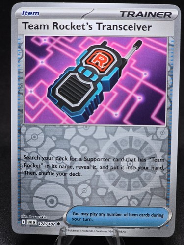 Pokémon TCG Team Rocket's Transceiver 178/182 Destined Rivals Reverse Holo NM - Picture 1 of 2