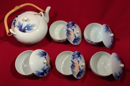Japan Teekanne und 5 Tassen mit Deckel Set - Bild 9 von 12