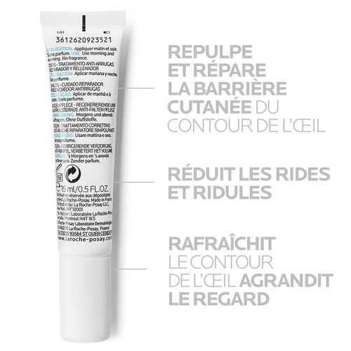 La Roche-Posay HYALU B5 YEUX Soin Anti-Rides Réparateur Acide Hyaluronique remises 15ml