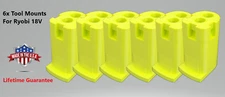 6 Pack - Tool Mounts/Hangers/Holders for Ryobi 18V/Ryobi ONE