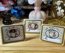 Set Of 3 Vintage Estello France Porcelain Portrait Placecard Holders 
