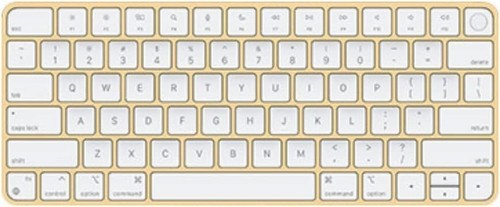 Apple Magic Keyboard with Touch ID (French AZERTY) Yellow (Refurbished) - Picture 3 of 3