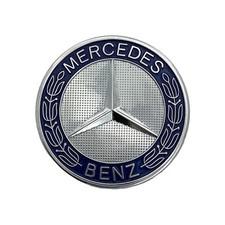 Blue Front Hood Star Emblem Logo Badge For Mercedes C-class & E-class