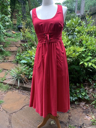 ANTHROPOLOGIE PLENTY BY TRACY REESE CORSETED MIDI DRESS sz 0 - Picture 1 of 8