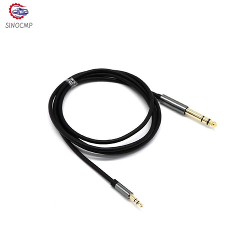 Cable AUX de 3,5 mm 1/8" macho a 6,35 mm 1/4" macho adaptador se adapta a mezclador amplificador audio - Imagen 5 de 9