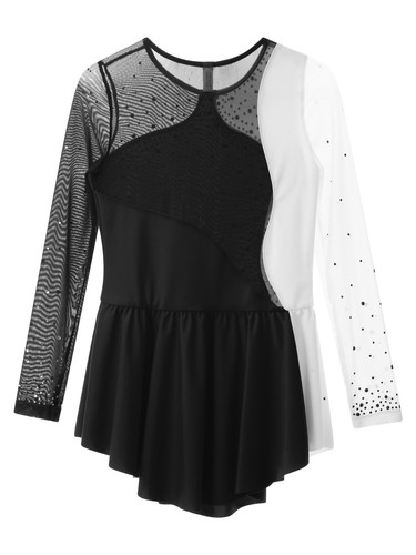 Kinder Mädchen Glänzendes Ballett Tanz Trikot Kleid Gymnastik Eislaufen Kostüm - Bild 26 von 105