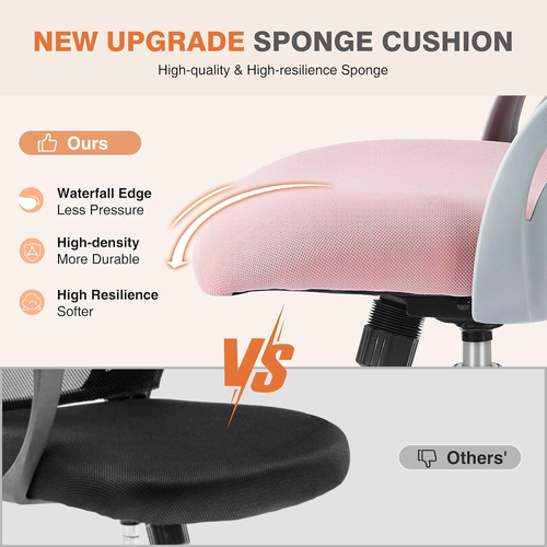 Office Computer Desk Chair, Ergonomic Mid-Back Mesh Rolling Work Swivel Task Cha - Picture 4 of 8